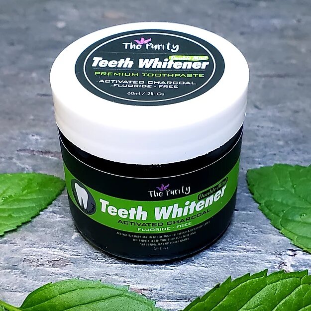 Teeth Whitener with Activated Charcoal- Double Mint