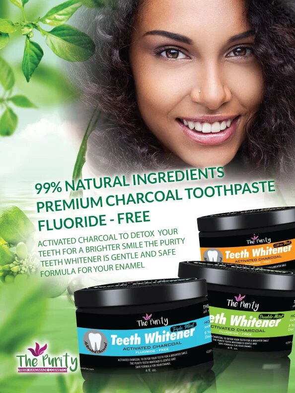 Teeth Whitener with Activated Charcoal - Triple Mint