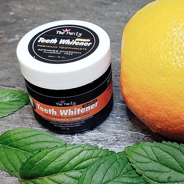 Teeth Whitener with Activated Charcoal - Orange Mint